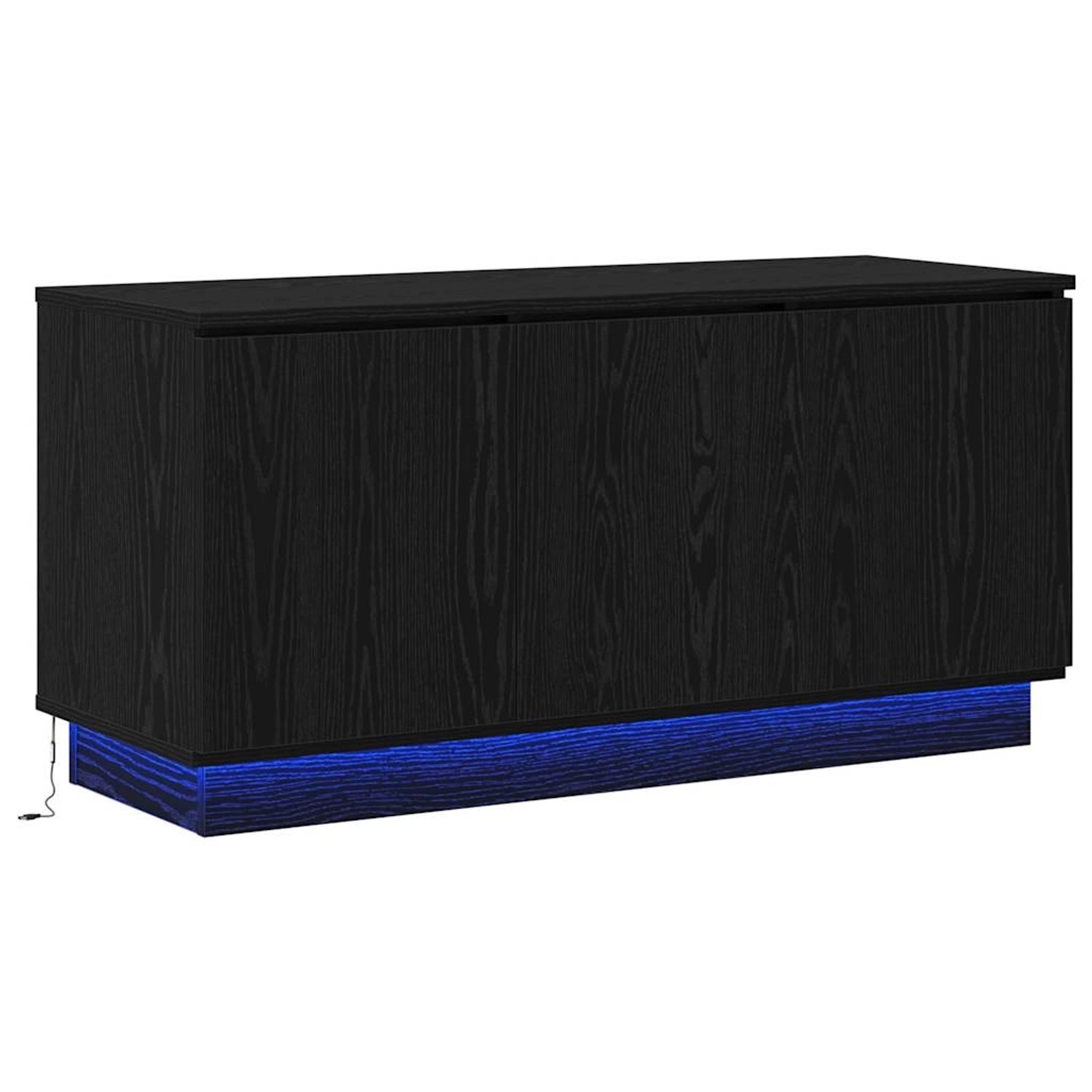 vidaXL TV-Schrank mit LED Schwarz Eichen-Optik 100 x 38 x 49 cm 869667 günstig online kaufen