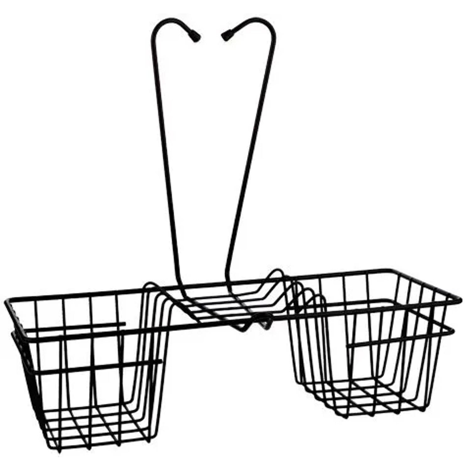 Euroshowers Duschkorb Matt Schwarz zum Einhängen 40 cm