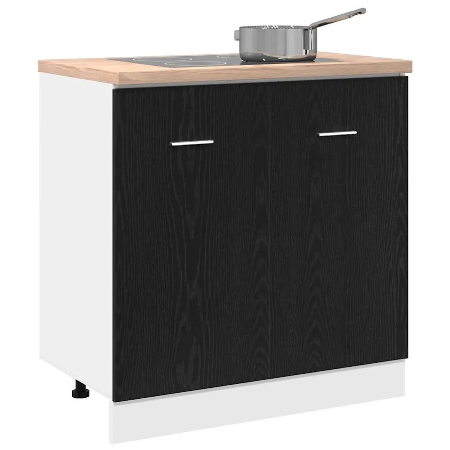 vidaXL Unterschrank Spüle Schwarz Eiche 80x46x81,5 cm kaufen bei OBI