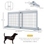 PawHut Hunde Absperrgitter, ausziehbar 104-183 cm, 69 cm hoch, mit stabilen Fußstützen. Für Haustiere.