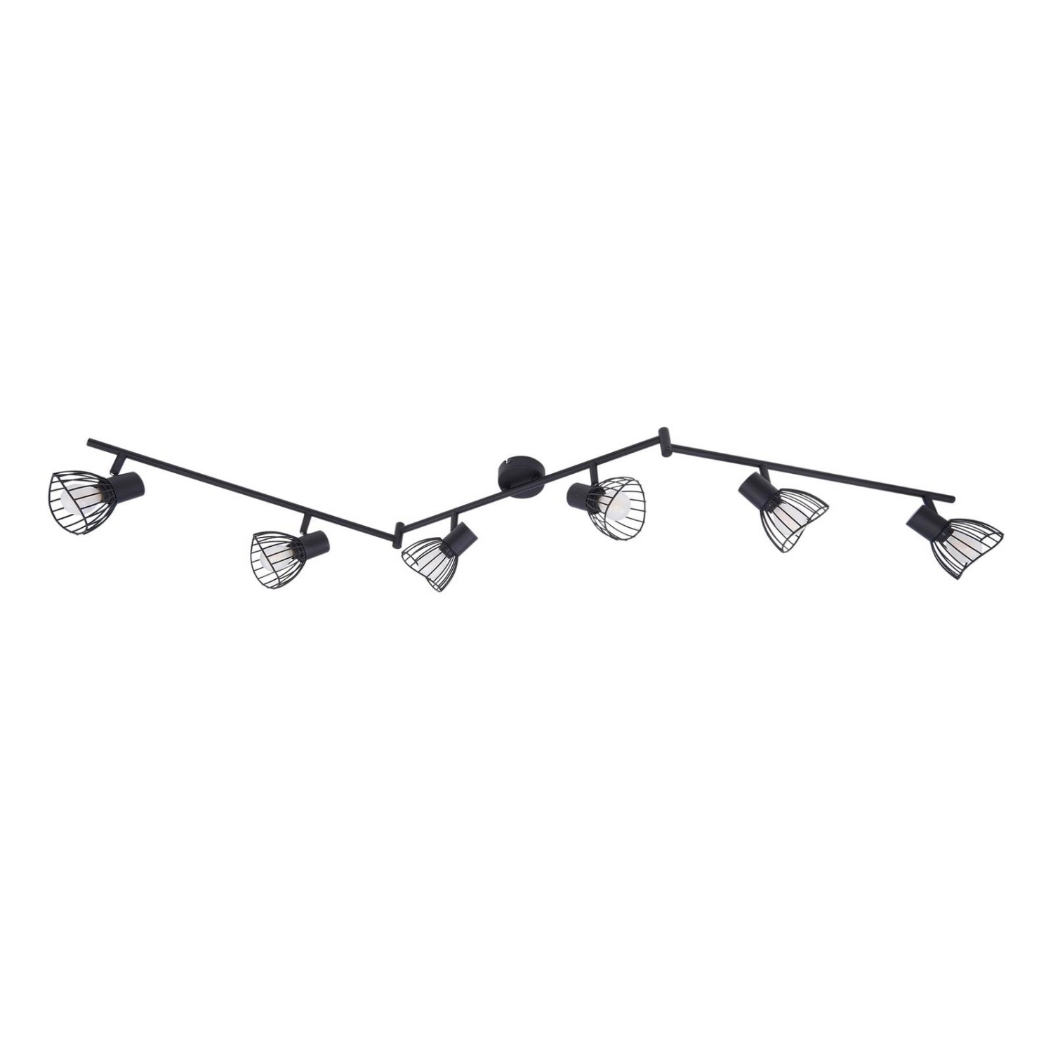 Lindby Deckenlampe Piena 10031115 Modern in Schwarz aus Metall 6-flammig E14 Wohnzimmerleuchte