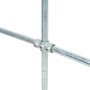 Kreuzstück, silber verzinkt, 90° für Stahlrohr Ø 2,7 cm. Verbinder für Möbelbau im Industrial Style.