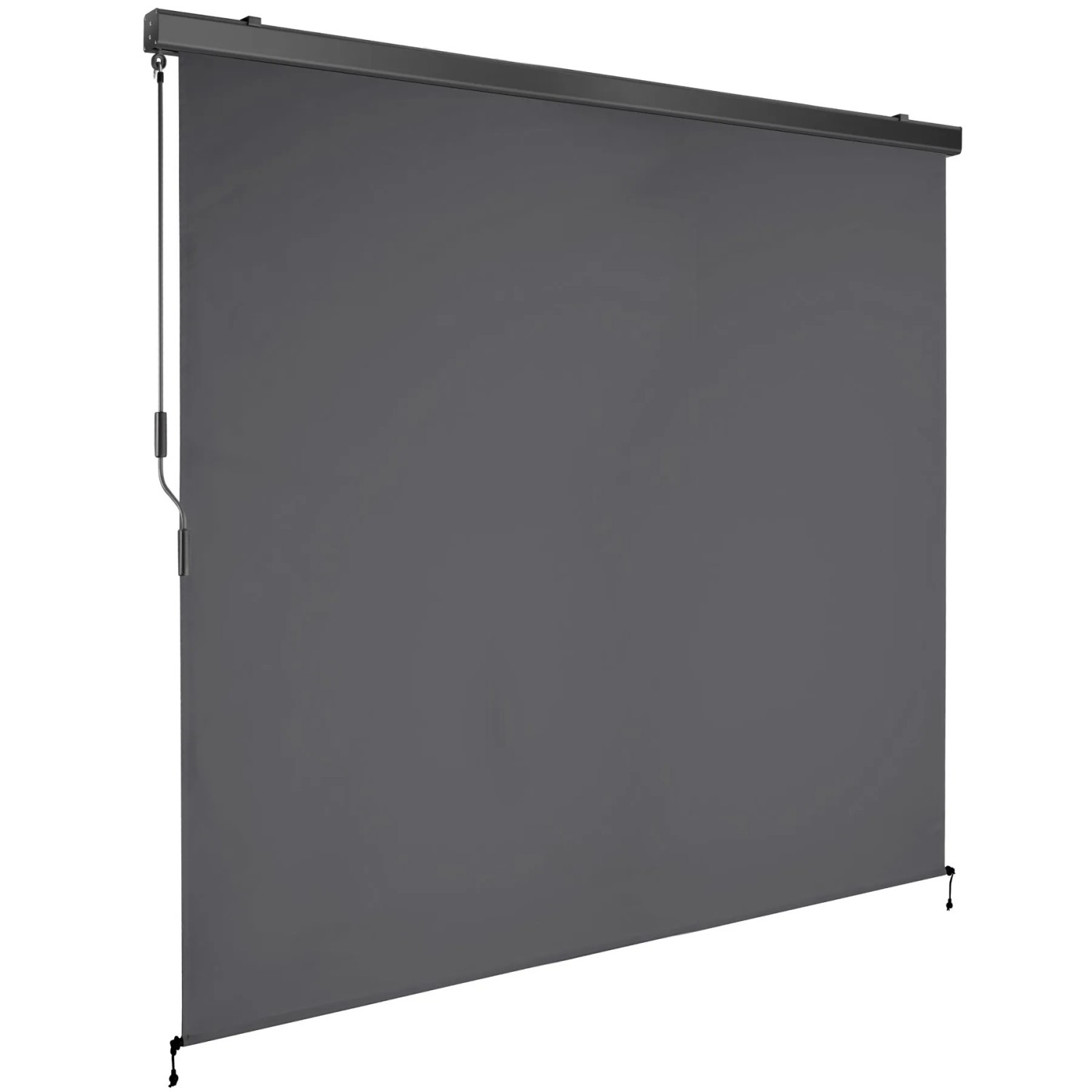 Tectake Senkrechtmarkise Eloise Verschiedene Größen Uv Beständig und Wasserabweisend 200 x 250 cm 10 x 200 x 250 cm Dunkelgrau