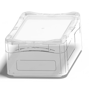 Transparenter Klickdeckel 30x20 cm für Eurobox-System Aufbewahrungsboxen.
