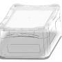 Transparenter Klickdeckel 30x20 cm für Eurobox-System Aufbewahrungsboxen.