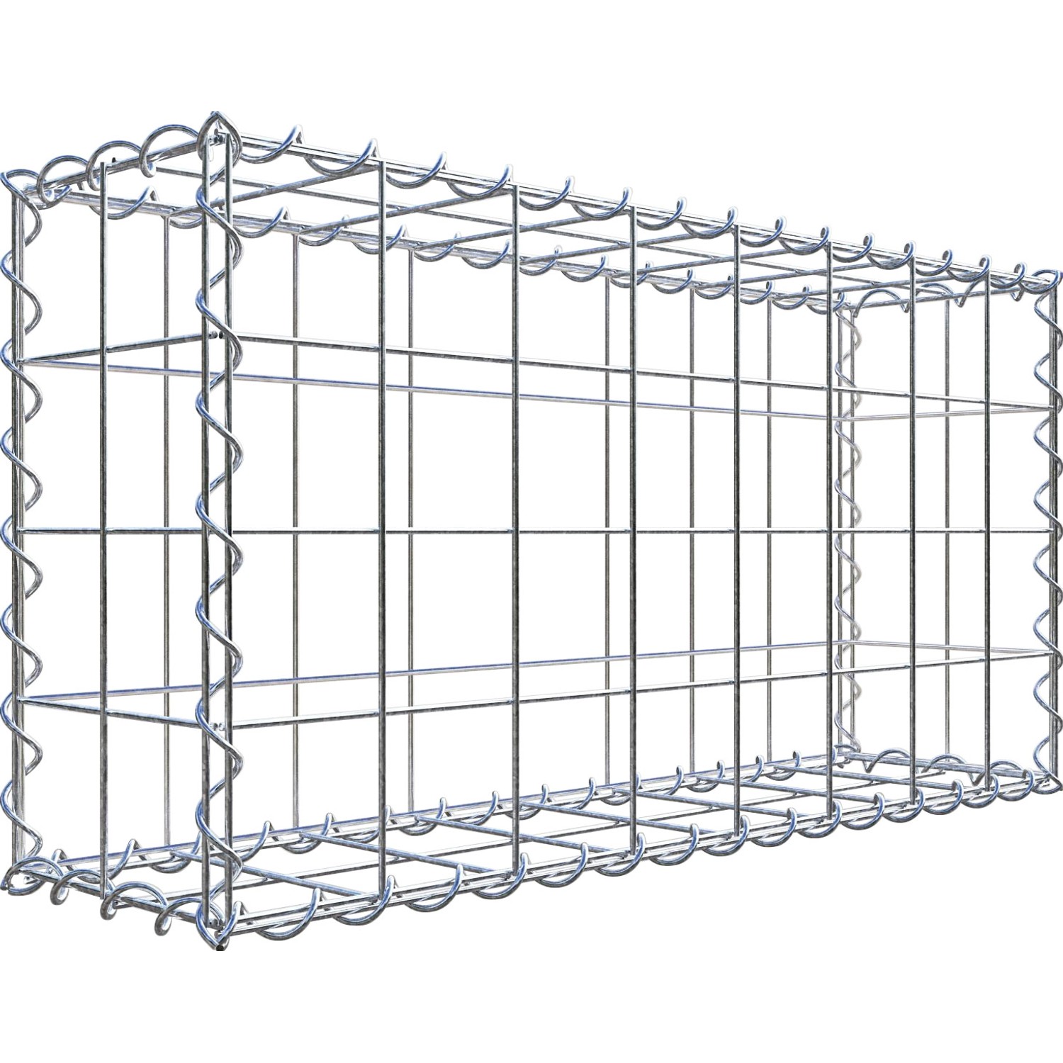 Gabiona Gabione 80 cm x 40 cm x 20 cm mit Maschenweite 10 cm x 10 cm