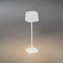 Weiße Konstsmide LED Tischleuchte Capri, 36cm, für Innen & Außen. Dekoleuchte mit Akku.