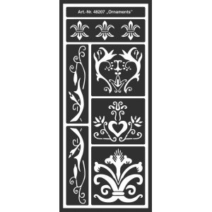 Kreul Designschablone mit Ornamenten, selbstklebend und flexibel für kreative Projekte.