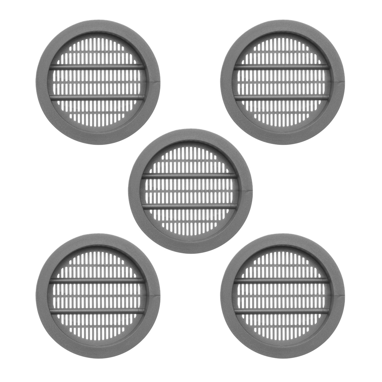 SOTECH 5 Stück Lüftungsrosette Ø49 mm aus Kunststoff Zum Einlassen Silbergr günstig online kaufen