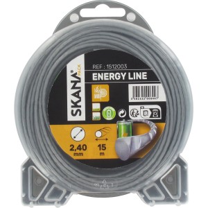 Skana Premium-Mähfaden Energy Line, 2,4 mm x 15 m, für Rasentrimmer und Sensen.
