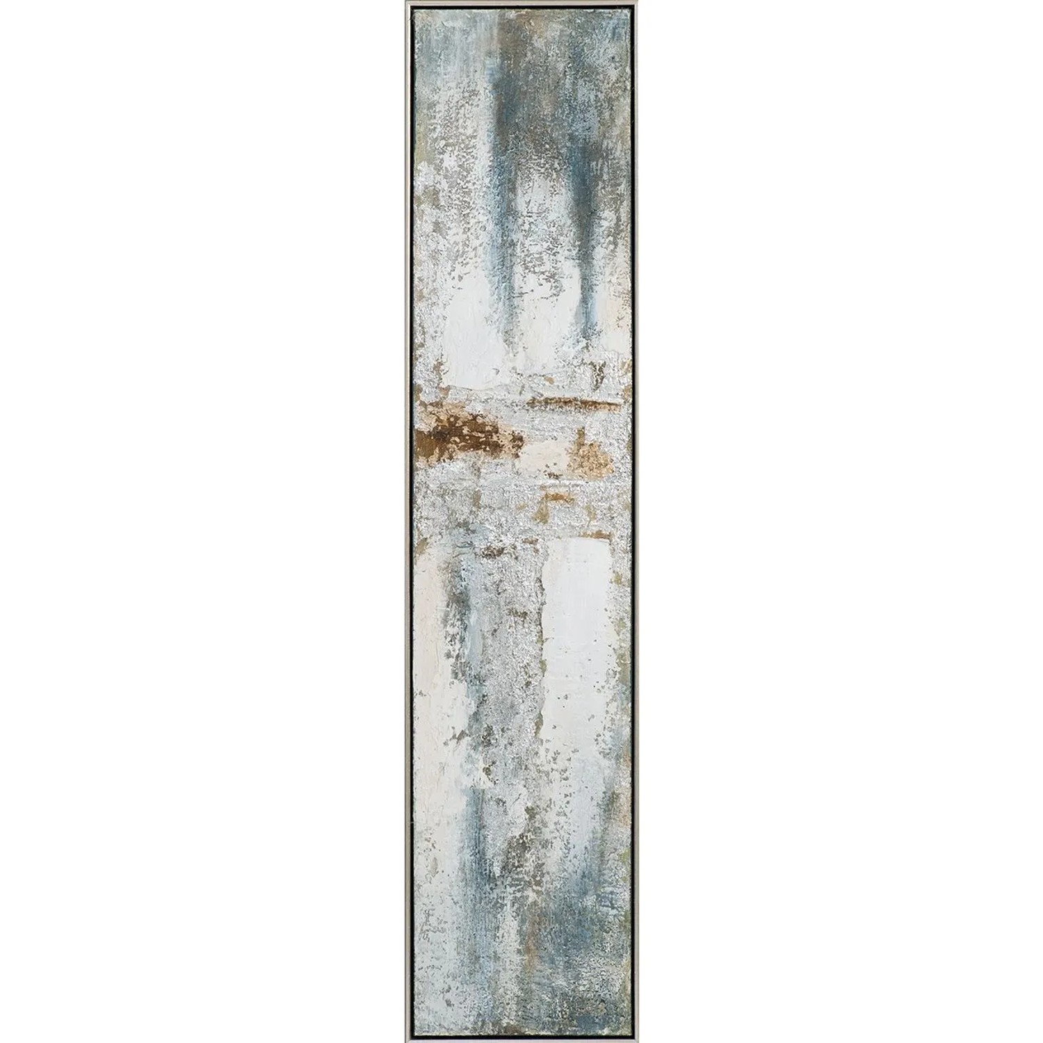 Art Universe Leinwandbild Schlanke Textur Komposition Silbernes Leuchten 29 x 129 cm