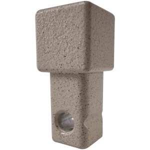 Ecke Quadrat-Abschlussprofil aus Alu, beige, 2er-Set für Fliesenschienen.