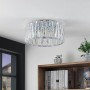 Moderne, transparente Lindby Deckenlampe Sofia mit vier E14-Fassungen für Wohnzimmer.