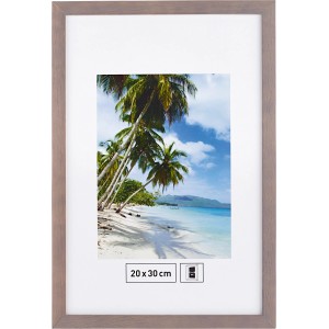 Grauer Holzbilderrahmen, glatte Oberfläche, Format 20x30 cm. Bilderrahmen für Fotos und Bilder.