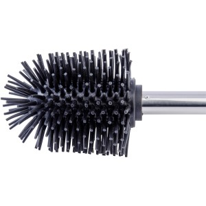 Wenko Silikon-Ersatzbürste mit Edelstahlstiel, schwarzer Bürstenkopf für WC-Bürsten.