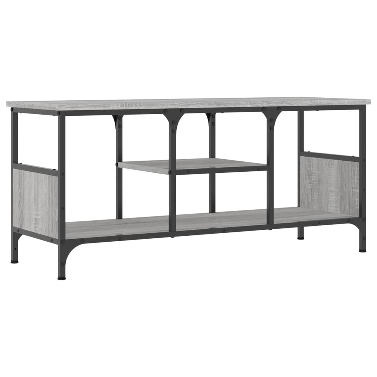 VidaXL TV-Schrank Braun Eichen-Optik 100x35x45cm Holzwerkstoff & Eisen günstig online kaufen