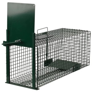 Grüne Moorland Safe Lebendfalle, 23x23x60cm, mit einem Eingang für Tierschreck.
