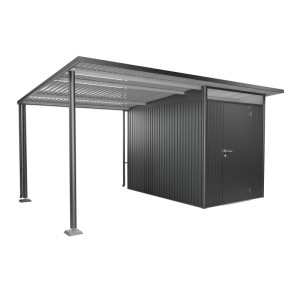 Biohort Seitendach für AvantGarde Gerätehaus A3/A7, Gr. L, Dunkelgrau-Metallic