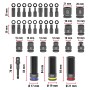 Einhell KFZ Impact Stecknuss Bit Set, 32-teilig, 1/2 Zoll. Schwarze Kraftbits, Stecknüsse, Adapter für KFZ-Reparaturen.