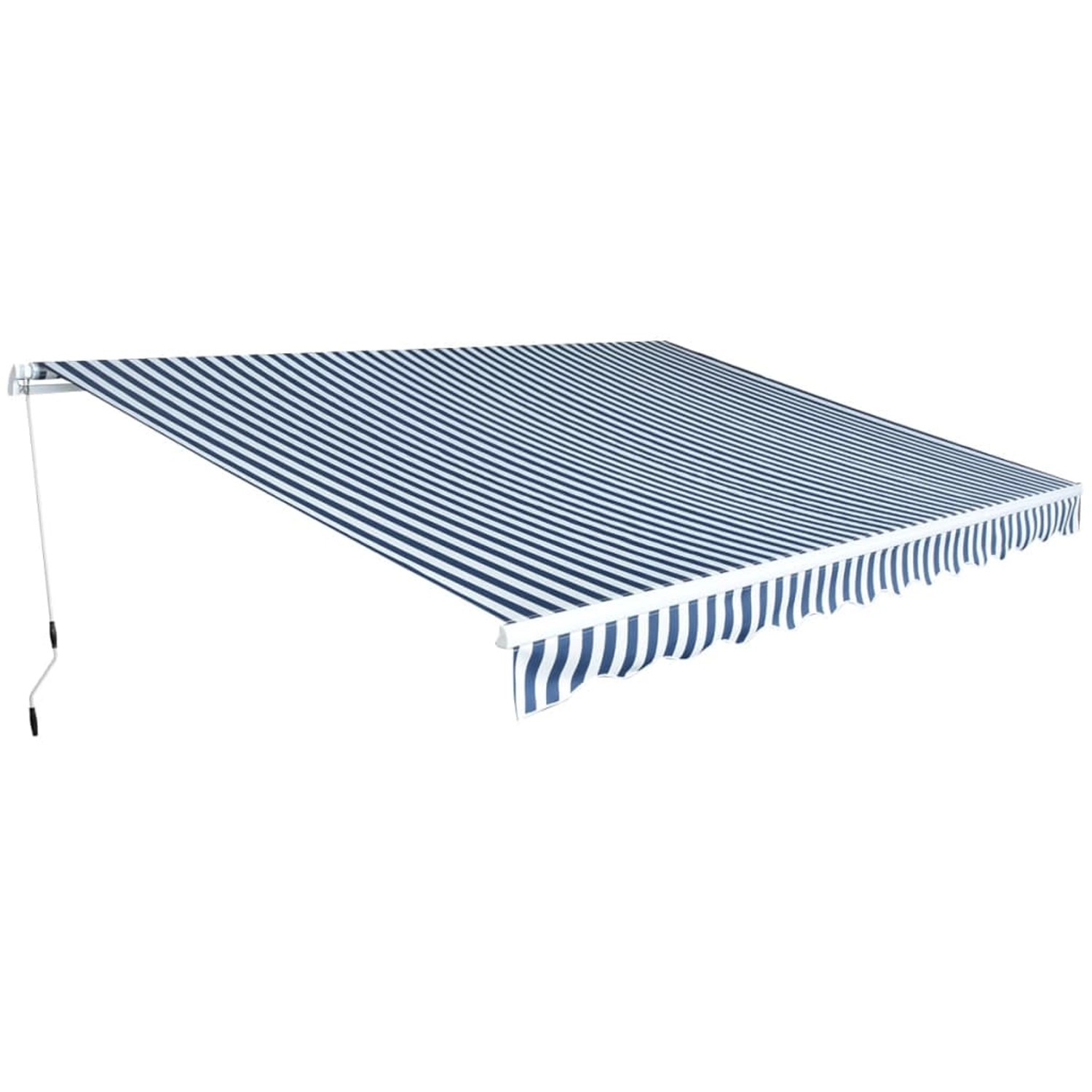 furnicato Gelenkarmmarkise 450 cm Blau/Weiß günstig online kaufen