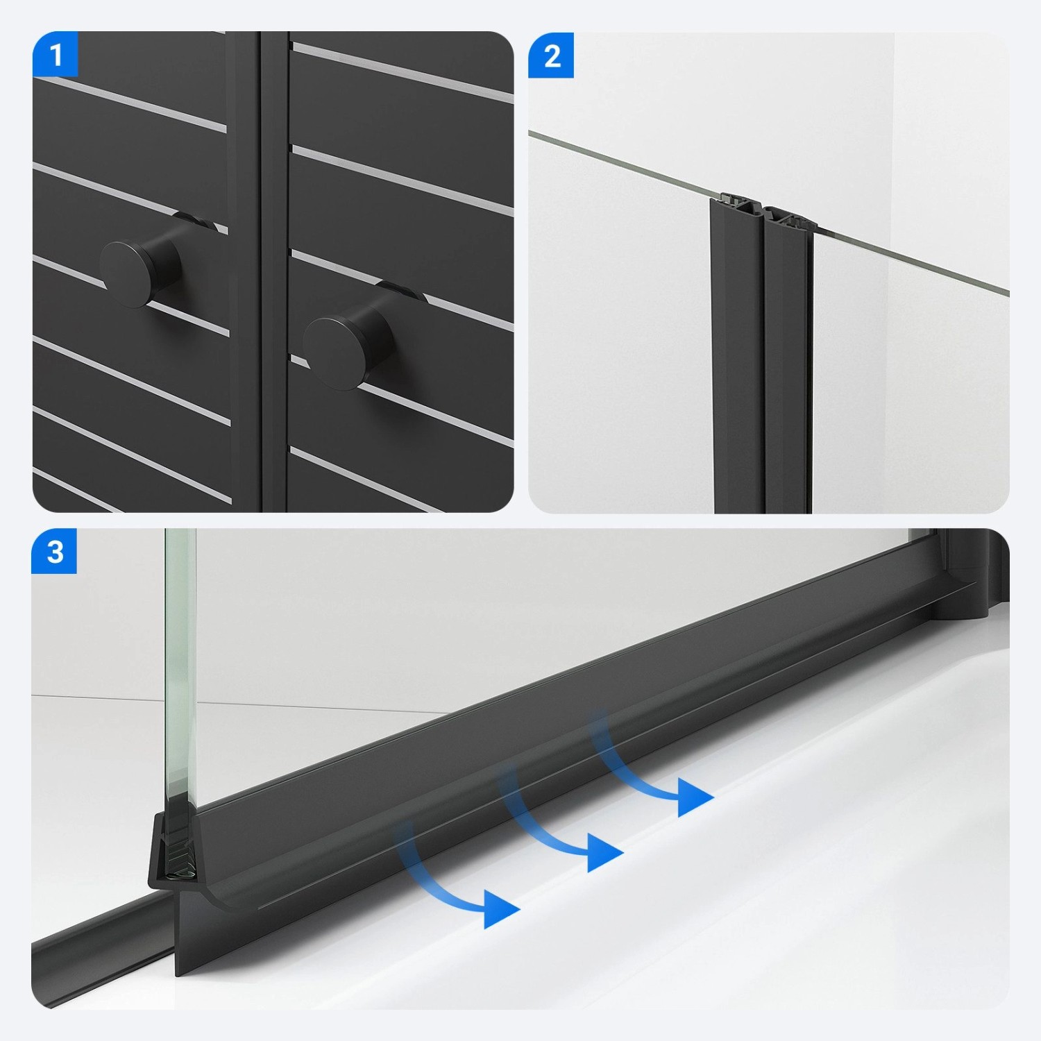 Aquabatos Duschtür 90 cm Nischentür Dusche Pendeltür Duschabtrennung 6 mm ESG Sicherheitsglas Duschkabine Duschwand mit Nano Beschichtung_9