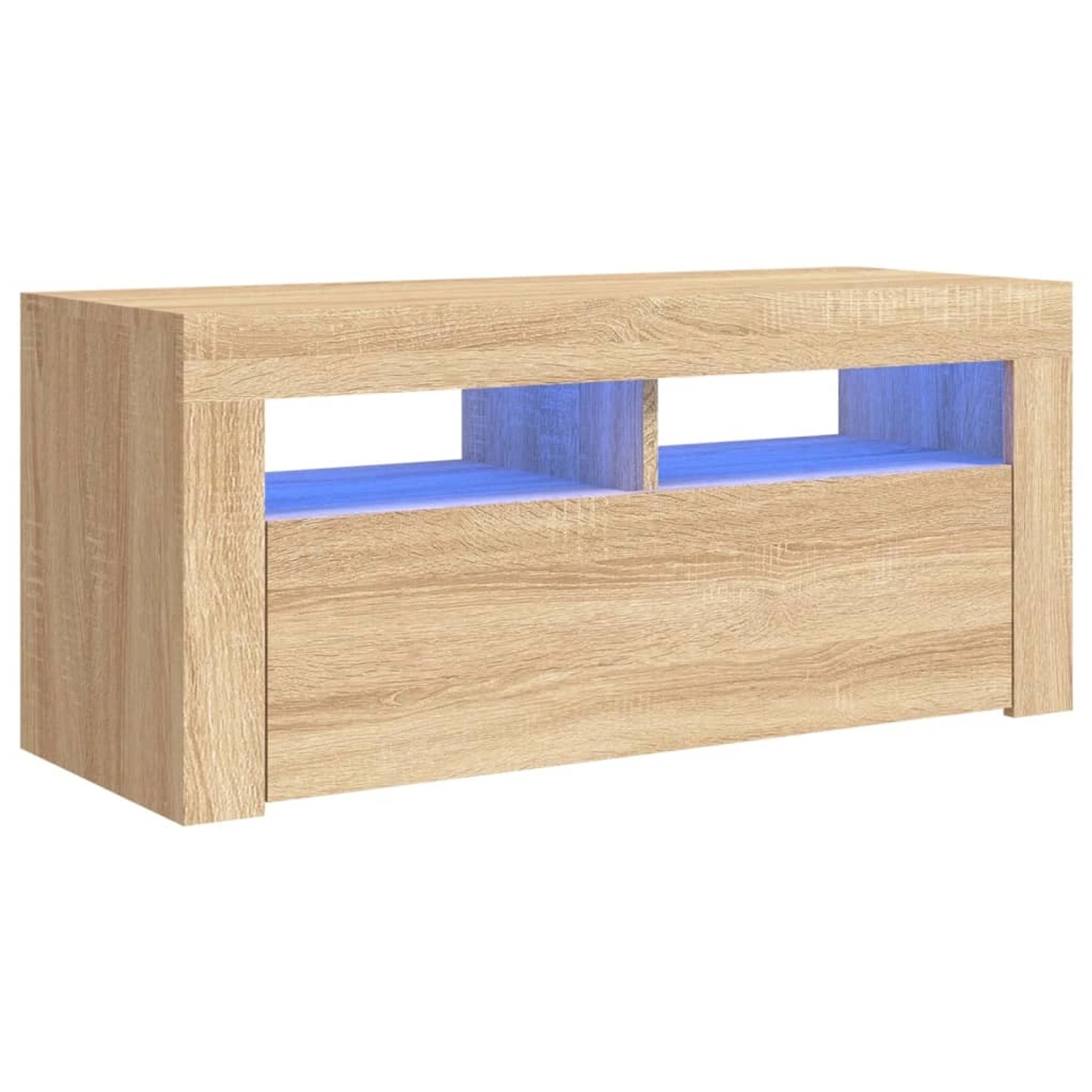 VidaXL TV-Schrank mit LED-Leuchten Sonoma-Eiche 90x35x40 cm  Modell 1 günstig online kaufen