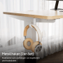 HOMAVO Elektrisch Höhenverstellbarer Schreibtisch 160x80cm mit Memory Funktion Anti Kollisions System Sitzerinnerung Naturholzfarbe_4