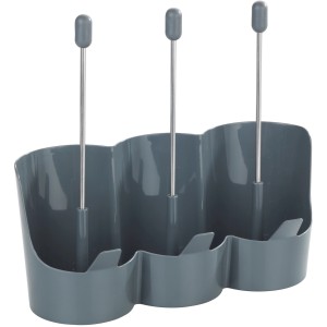 Schwarzer Wenko Flaschenhalter Filia für 3 Flaschen, Küchenhelfer zum Trocknen.