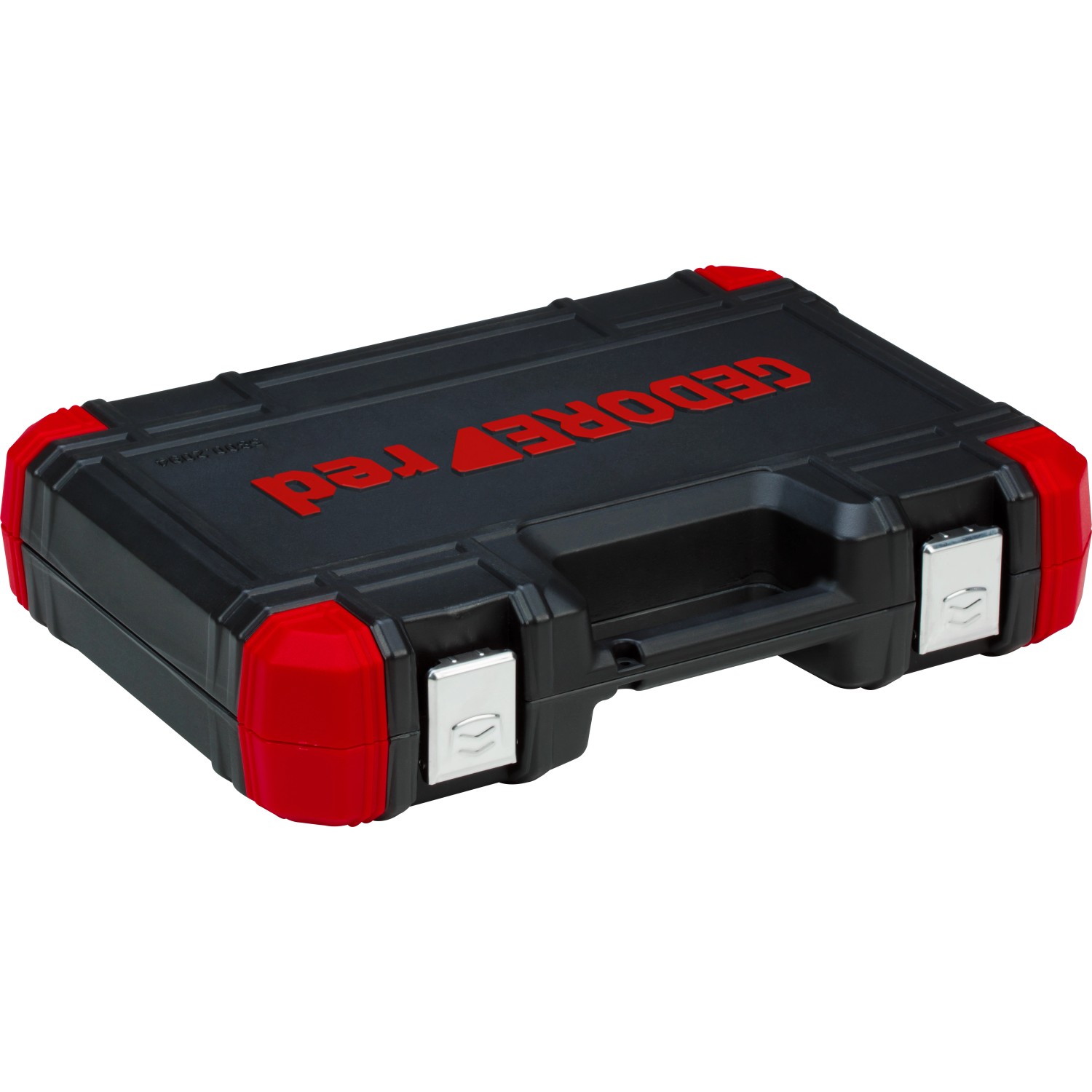 Gedore Steckschlüssel-Satz, 94-teilig, im schwarzen Werkzeugkoffer mit roten Akzenten.