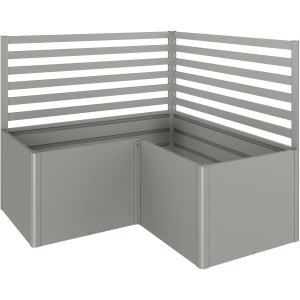 Biohort Rankgitter (2 Stk) für L-Form Hochbeet, Quarzgrau-Metallic, Zubehör für Pflanzenwachstum.
