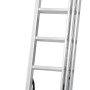 Krause Corda Vielzweckleiter 3x9 Sprossen, Treppenversion aus Aluminium, zusammengeklappt.