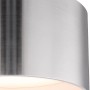 Moderne LED-Deckenleuchte Jenny von Globo in Aluminium-Nickel-Optik.