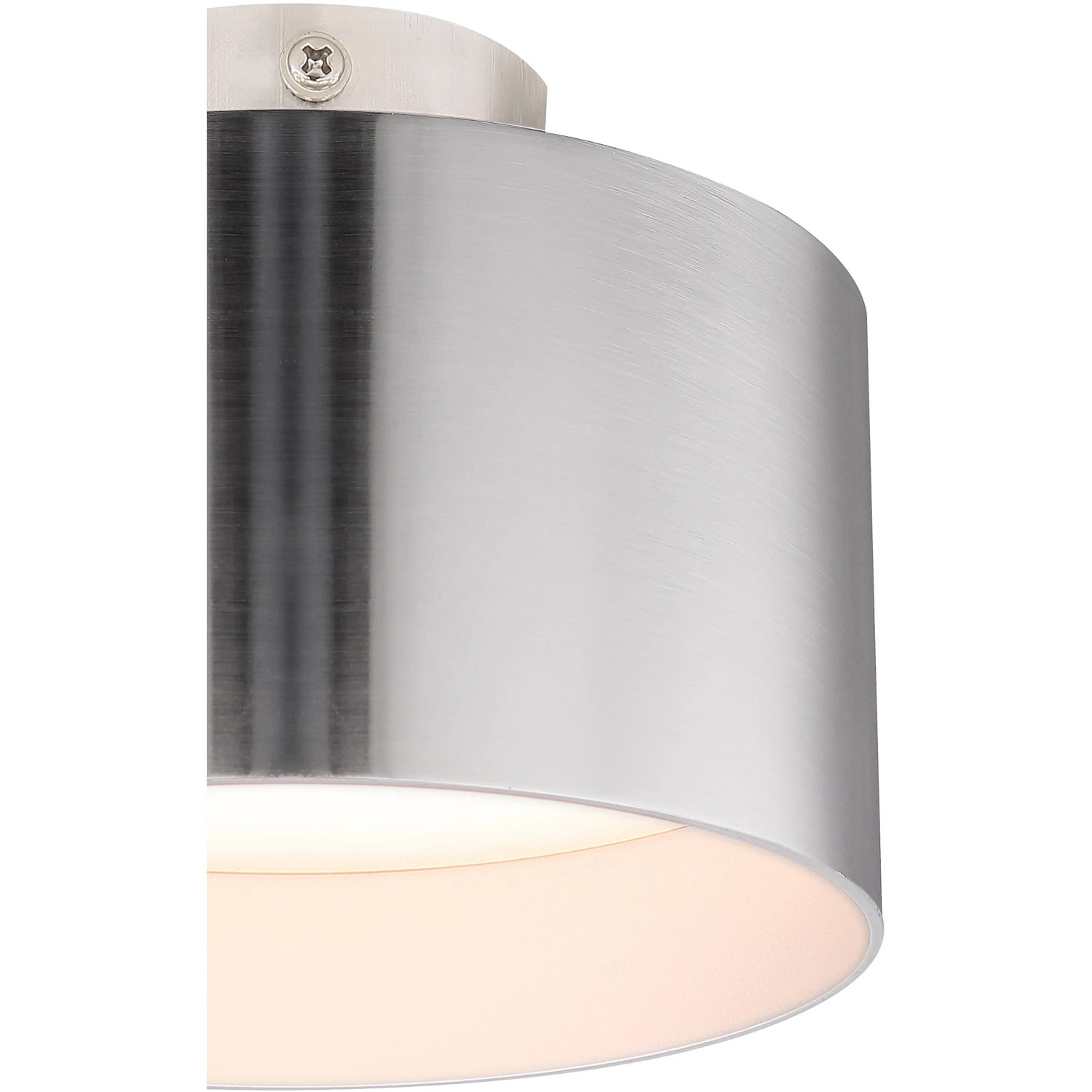 Moderne LED-Deckenleuchte Jenny von Globo in Aluminium-Nickel-Optik.