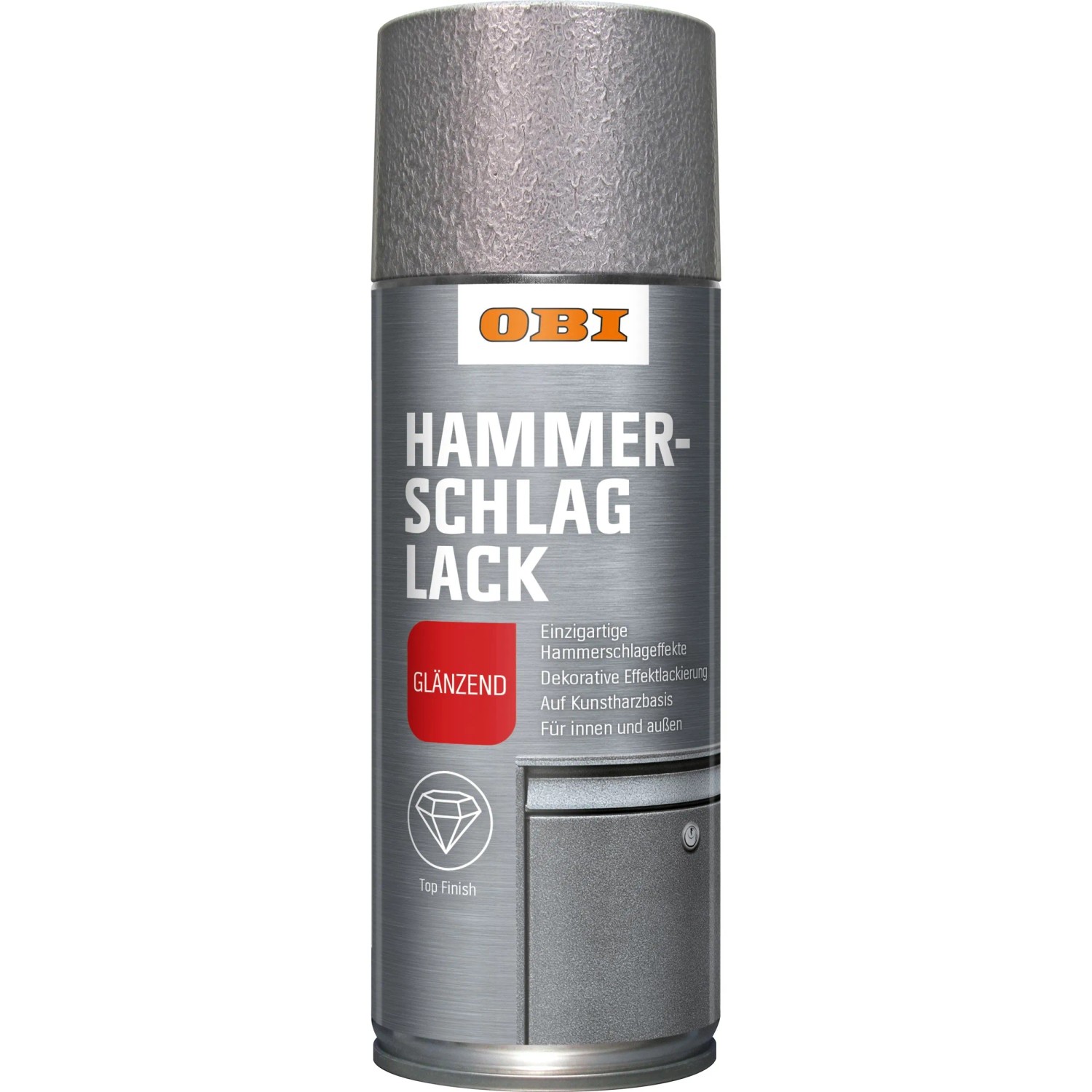 OBI Hammerschlag Lack Spray Silber glänzend 400 ml