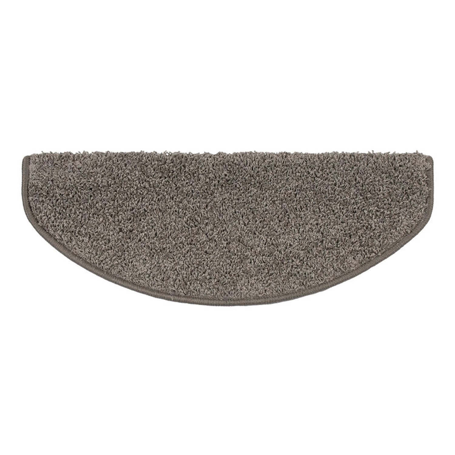 KARAT Shaggy Stufenmatte Sphinx Hochflor Grau 23,5 x 65 cm Halbrund günstig online kaufen