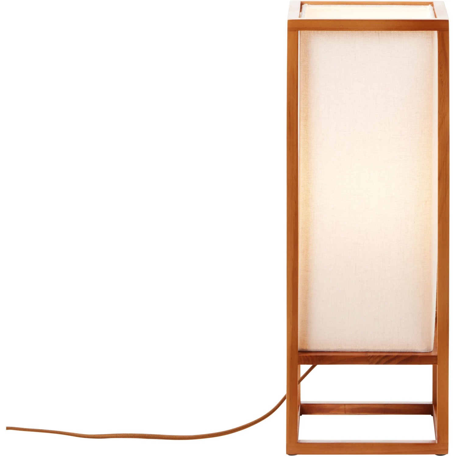 Brilliant Tischleuchte Seaside, Natur/Weiß, Holz und Textil, Design-Tischlampe