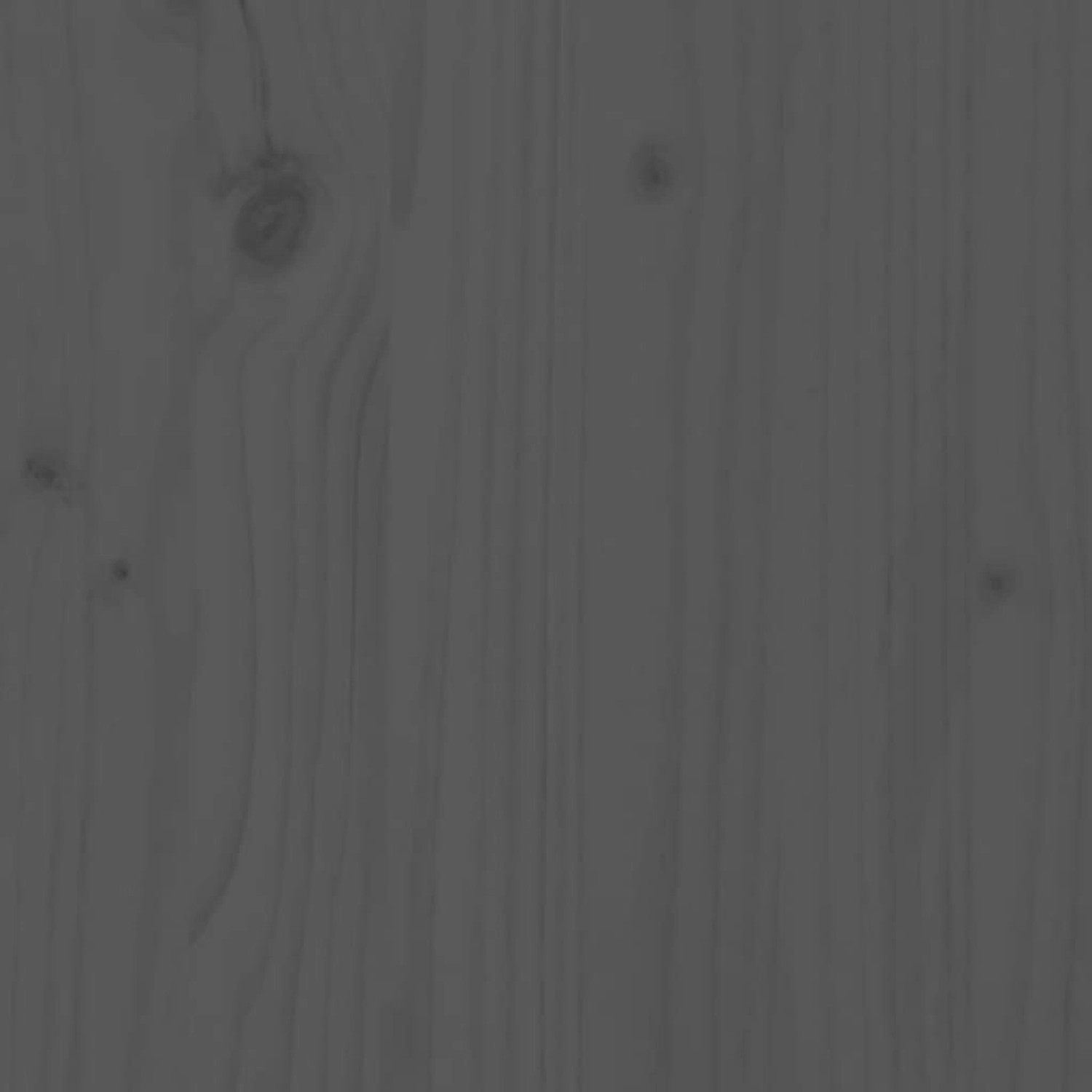 Graues Gartenbar-Set aus Kiefernholz, bestehend aus Tisch und zwei Hockern.