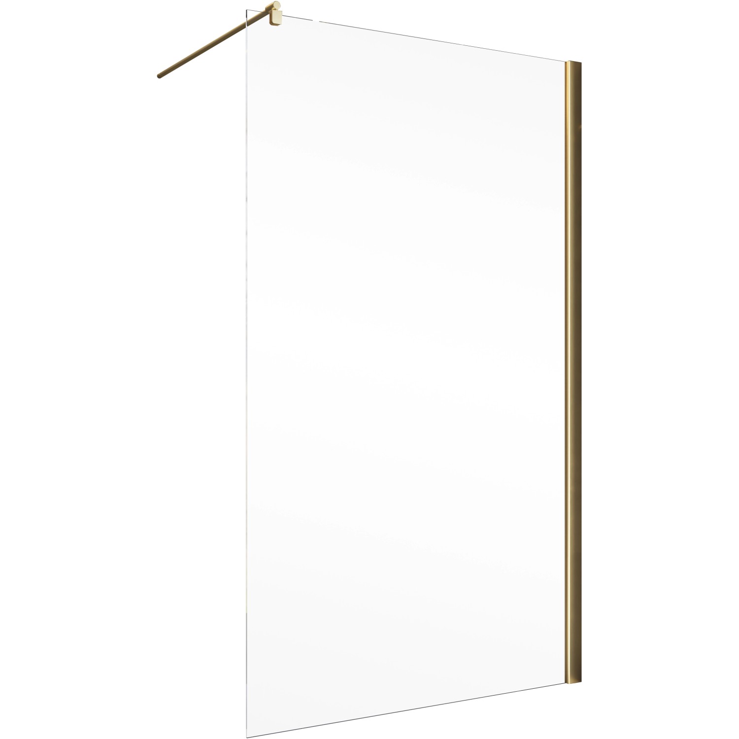 Schulte Walk-In Duschwand Alexa Style 2.0 in Goldoptik, 100x200 cm, mit Stabilisationsbügel.