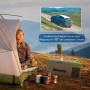 Outsunny Kompressor Kühlbox grau/grün beim Camping. Funktioniert auf unebenem Gelände, ideal für Outdoor & Autozubehör.