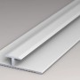 Silbernes Kronoflooring Verbindungsprofil Rock the Wall aus Aluminium, 265 cm lang.