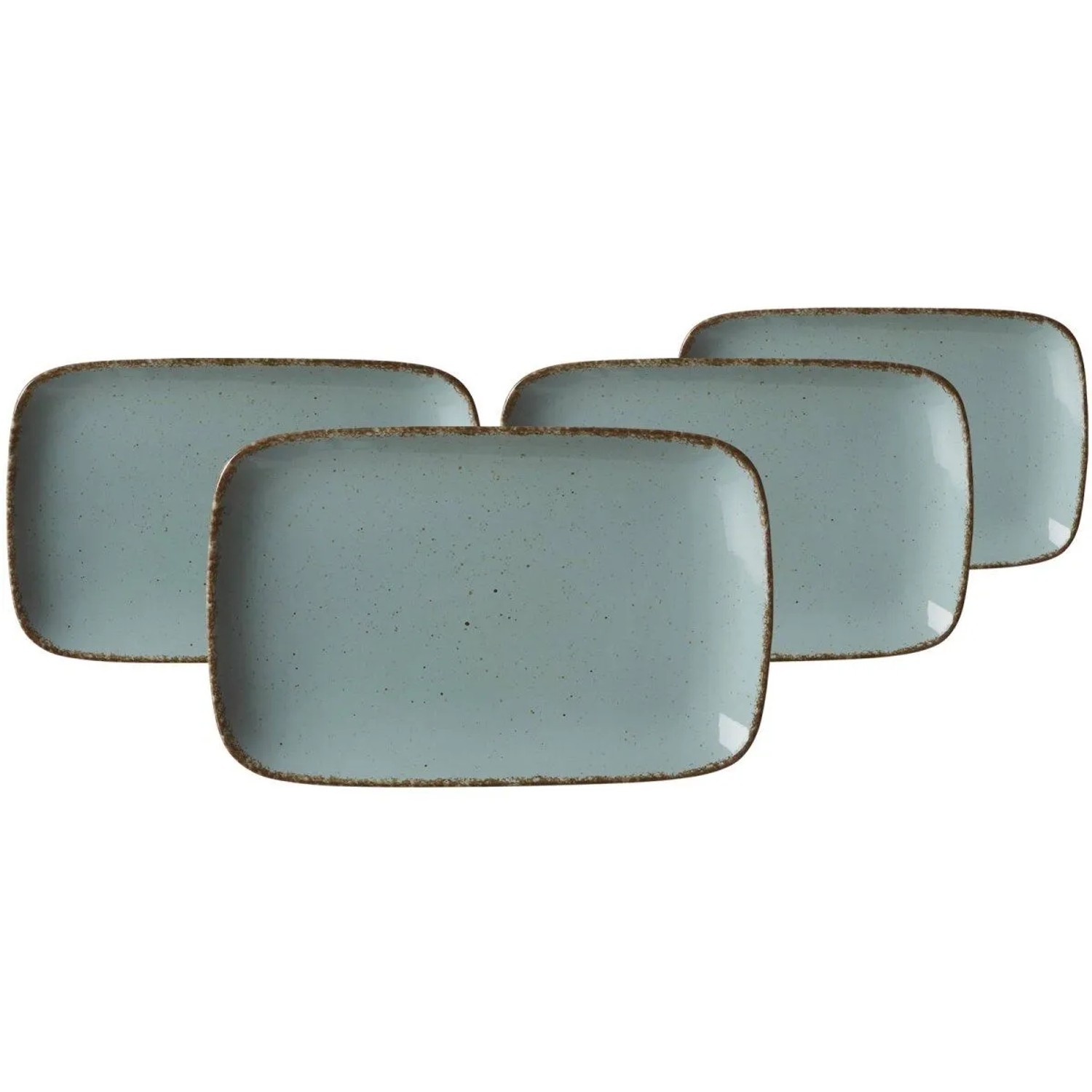 Ritzenhoff & Breker Casa Platte 24 x 15,5 cm 4er Set Blau