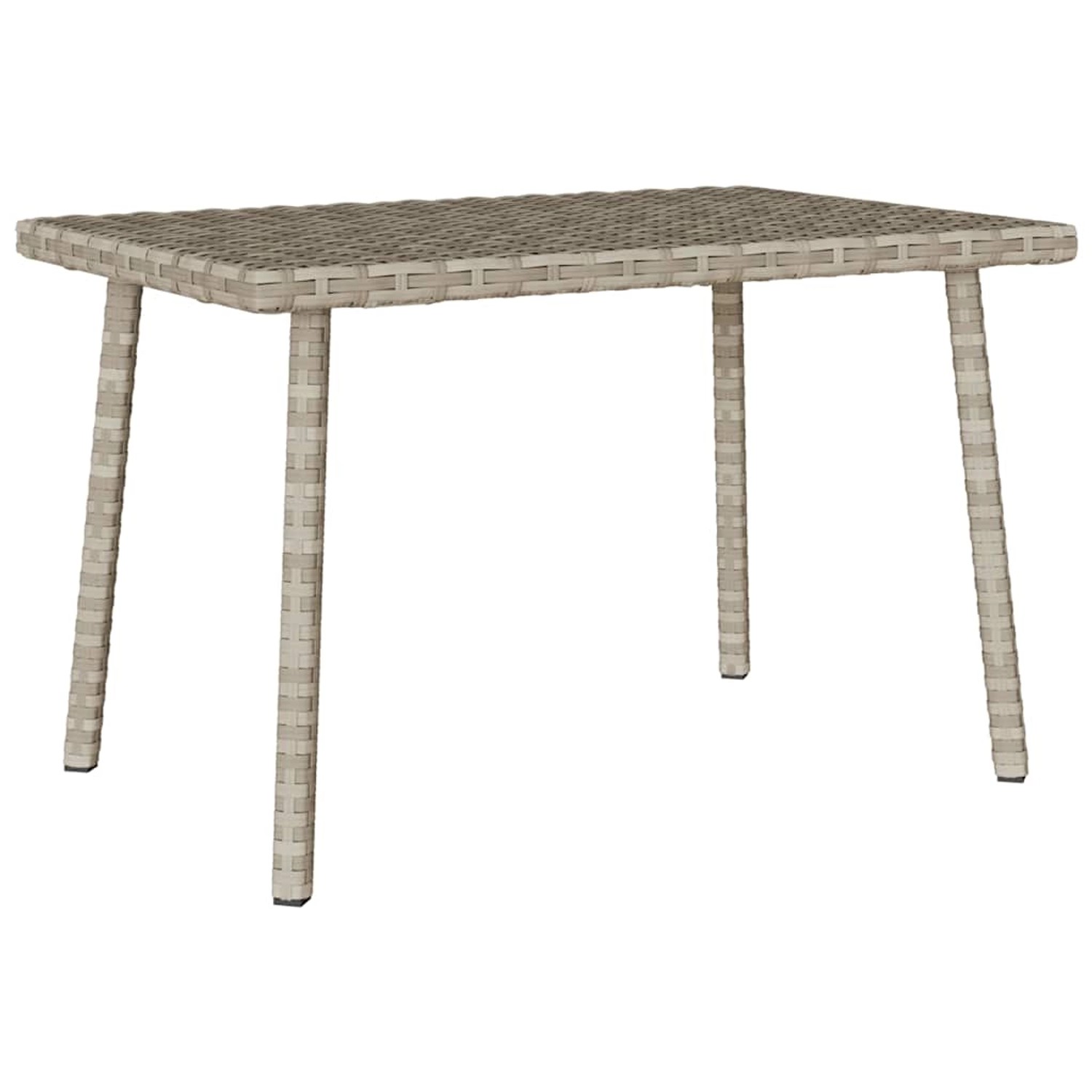 vidaXL Garten-Couchtisch Rechteckig Hellgrau 60x40x37 cm Poly Rattan 410405 günstig online kaufen