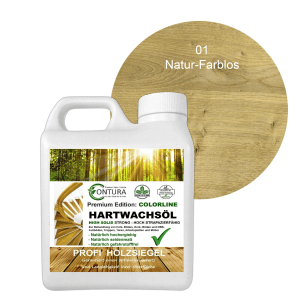 Contura Hartwachsöl Colorline Farblos, 1 Liter. Holzöl für Parkett, Dielen und Möbel.