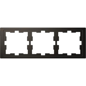 Merten D-Life 3-fach Rahmen in Anthrazit für Schalter und Steckdosen, horizontale/vertikale Montage.