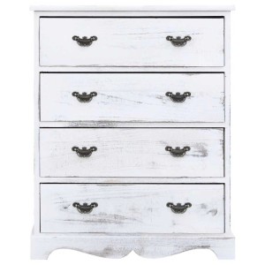 vidaXL Schubladenkommode Weiß 60x30x75 cm Holz 284180