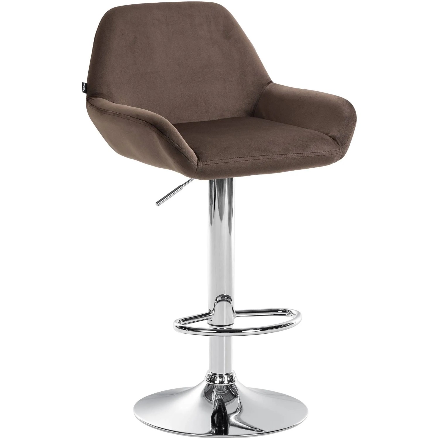 CLP Barhocker Braga Samt Braun/Chrom