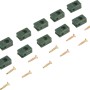 10-teiliges Spanndrahthalter Set aus Kunststoff mit Schrauben für Zaunbau & Sichtschutz.