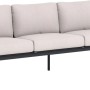 Lounge-Bank des 4-tlg. Lounge-Sets Branford mit anthrazitfarbenem Alu-Stahl-Gestell und beigen Kissen.