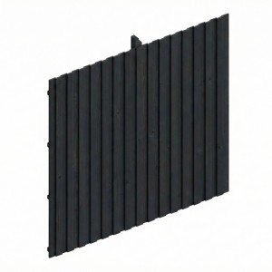 Anthrazitfarbene Skan Holz Rückwand Deckelschalung aus Fichte für Carports. Bietet Sicht- und Windschutz.