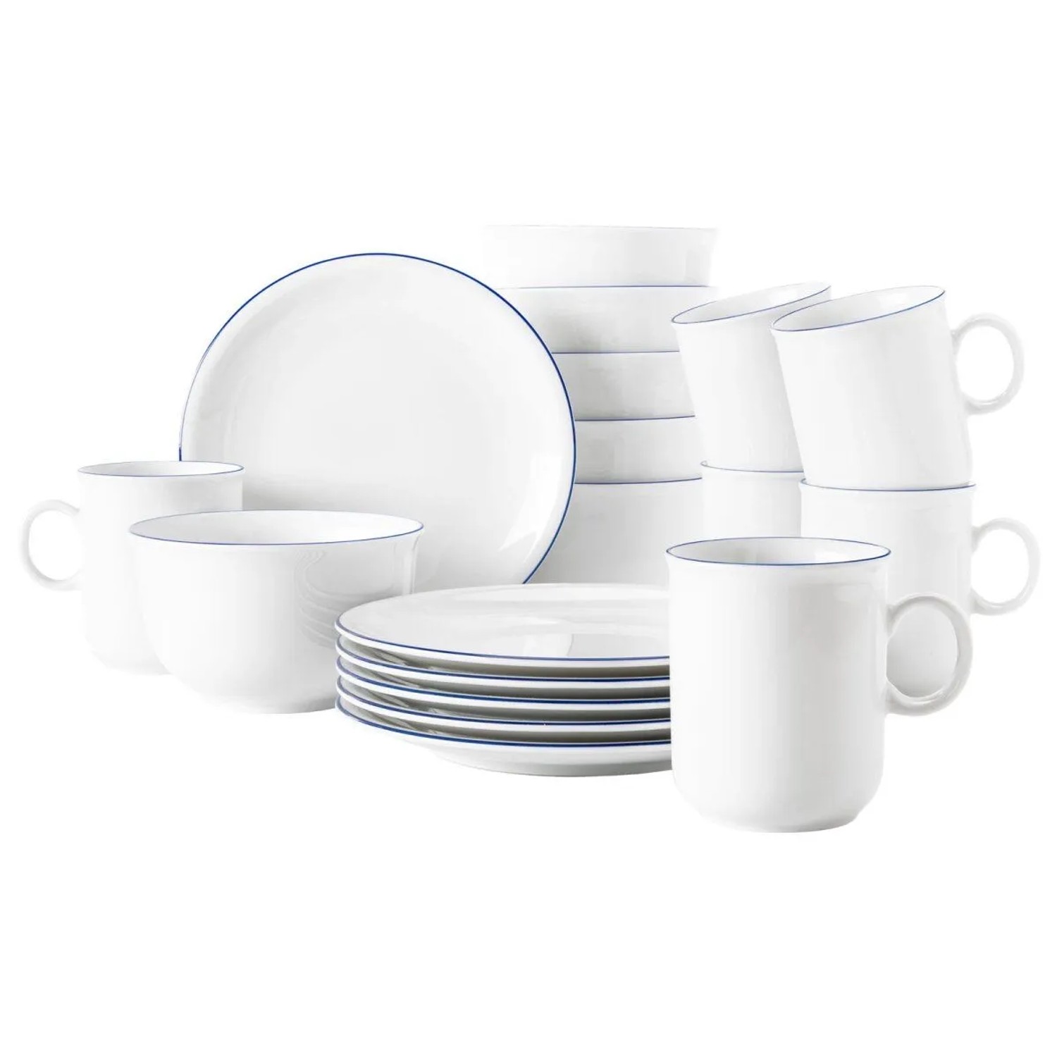 Seltmann Weiden Compact Blaurand Frühstücks-Set 18-teilig